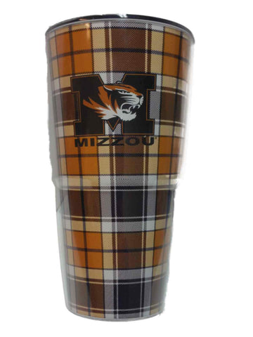 Missouri Tigers ThermoServ Gold Black Patterned Reusable Insulated Cup - Sporting Up