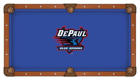 DePaul Blue Demons HBS Blue with White & Red Logo Billiard Pool Table Cloth - Sporting Up