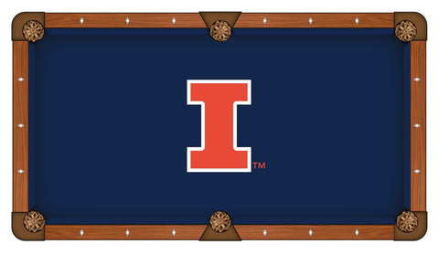 Shop Illinois Fighting Illini HBS Navy with Orange Logo Billiard Pool Table Cloth - Sporting Up