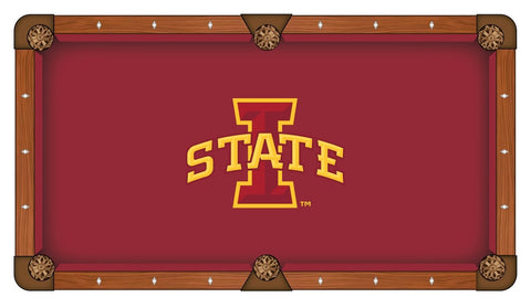 Shop Iowa State Cyclones HBS Red with Yellow Logo Billiard Pool Table Cloth - Sporting Up