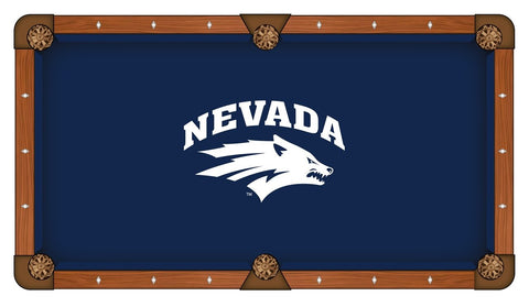 Shop Nevada Wolfpack HBS Navy with White Logo Billiard Pool Table Cloth - Sporting Up