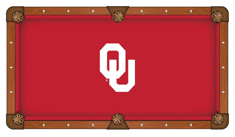 Shop Oklahoma Sooners HBS Red with White "OU" Logo Billiard Pool Table Cloth - Sporting Up