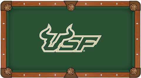 Shop South Florida Bulls HBS Green with "USF" Logo Billiard Pool Table Cloth - Sporting Up