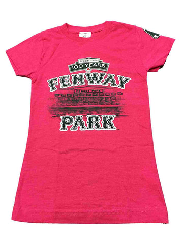 Boston Red Sox SAAG Youth Girls Pink Fenway Park 100 Years T-Shirt - Sporting Up