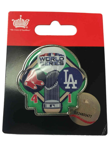Shop Boston Red Sox Los Angeles Dodgers 2018 World Series Aminco 4-1 Series Lapel Pin - Sporting Up