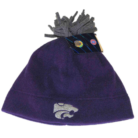 Kansas State Wildcats GSII Purple Fleece Skull Winter Cap Hat Beanie - Sporting Up