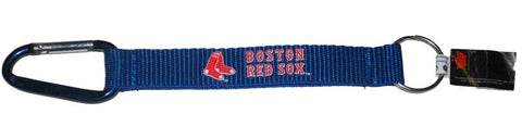Boston Red Sox Aminco Inc. Blue Red Carabiner Keychain Key Tag - Sporting Up