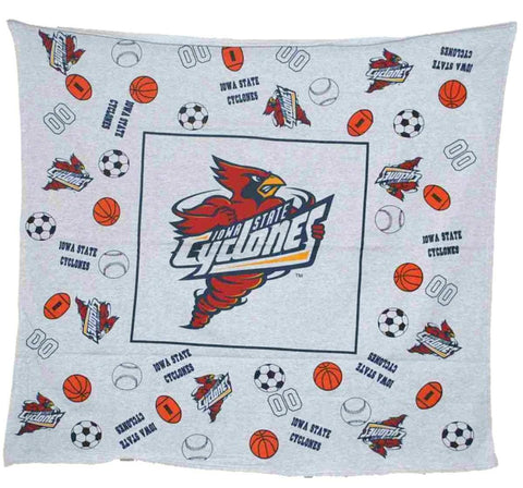 Iowa State Cyclones Decorative Linens Youth Gray Throw Blanket 45"x 45" - Sporting Up