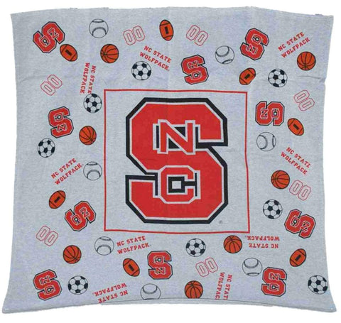 North Carolina State Wolfpack DFL Inc. Youth Gray Throw Blanket 45"x 45" - Sporting Up