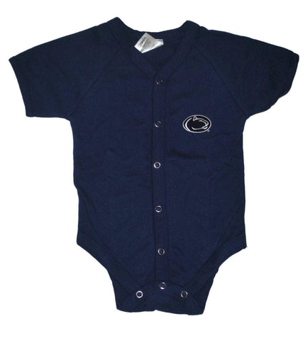 Penn State Nittany Lions Pine Sports Navy Snap Baby One Piece Outfit - Sporting Up