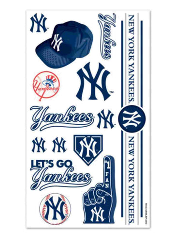 Shop New York Yankees WinCraft Gameday Navy Red Temporary Tattoos - Sporting Up