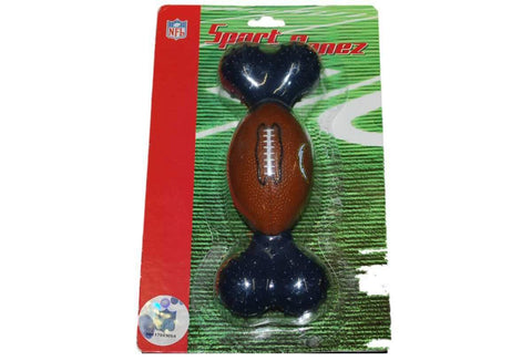 Los Angeles Chargers Hard Rubber Football Sport Bonez Navy Dog Bone Chew Toy - Sporting Up