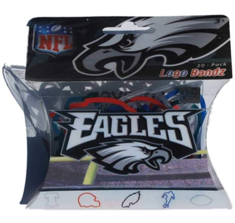 Philadelphia Eagles NFL Forever Collectibles YOUTH Silly Logo Bandz (20 Pack) - Sporting Up