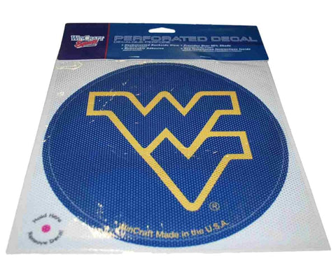 West Virginia Mountaineers WinCraft Navy Removable Adhesive Perforated Decal - Sporting Up