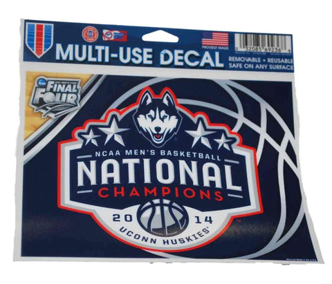 Uconn Huskies WinCraft 2014 National Champions Multi-Use Decal (4" x 6") - Sporting Up