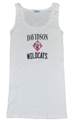Davidson Wildcats The Cotton Exchange Women White Black Pink Tank Top (M) - Sporting Up