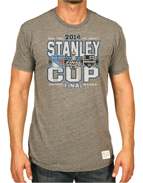 New York Rangers Los Angeles Kings Retro Brand 2014 Stanley Cup Finals T- Shirt