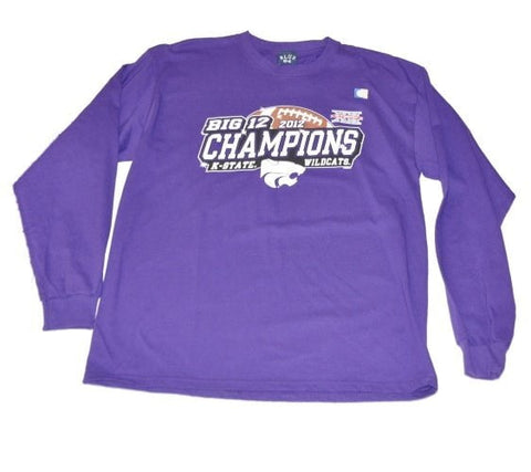 Shop Kansas State Blue 84 Big 12 2012 Football Champions Long Sleeve Purple T-Shirt - Sporting Up