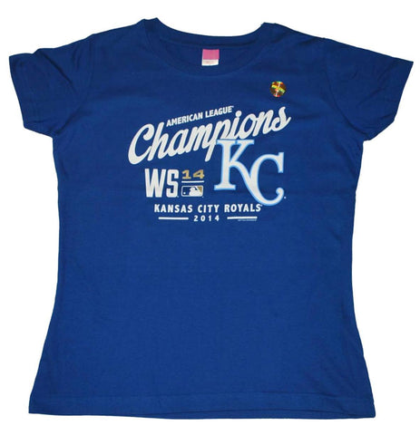 Kansas City Royals Soft as a Grape Women Blue 2014 ALCS Champs T-Shirt - Sporting Up
