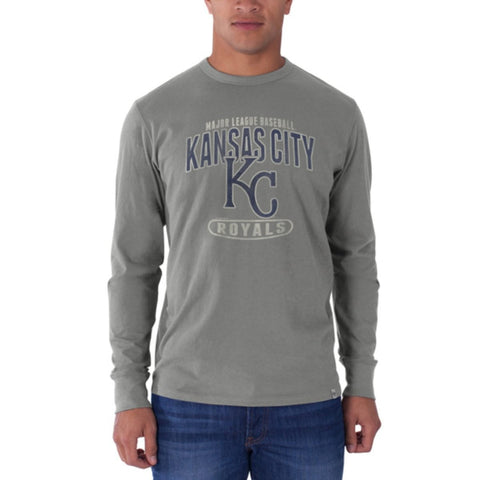 Shop Kansas City Royals 47 Brand Wolf Grey Flanker Long Sleeve T-Shirt - Sporting Up