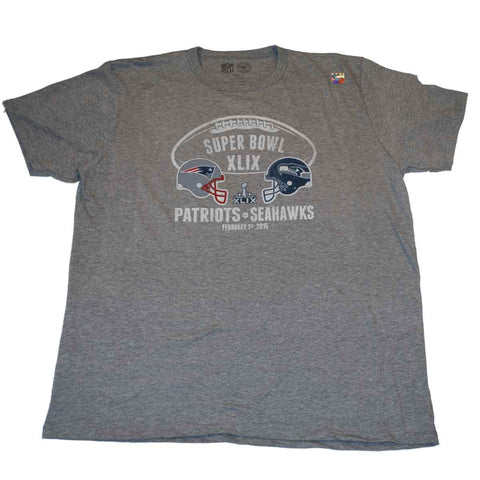 New England Patriots Seattle Seahawks 47 Brand 2015 Super Bowl XLIX 49 T-Shirt - Sporting Up