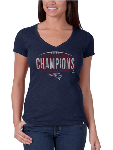 New England Patriots 47 Brand Women Super Bowl XLIX Champs Football T-Shirt - Sporting Up
