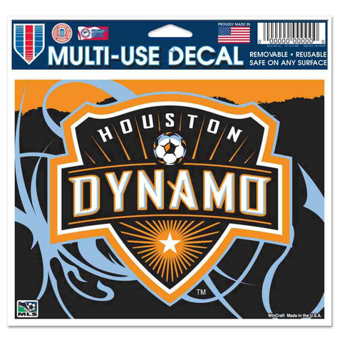 Houston Dynamo WinCraft Removable Multi-Use Decal 4.5" x 6" - Sporting Up