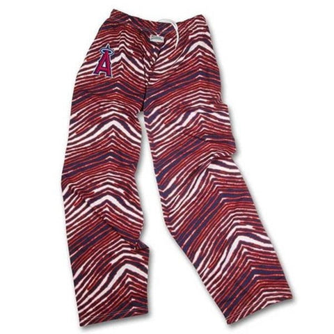 Los Angeles Angels ZUBAZ Red White Navy Vintage Style Zebra Pants - Sporting Up