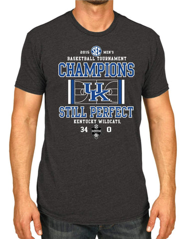 Kentucky Wildcats 2015 SEC Tournament Basketball Champions Gray T-Shirt - Sporting Up