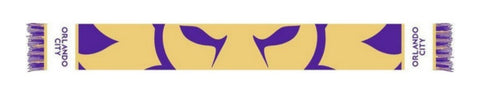Orlando City SC Ruffneck Yellow Purple Knit Acrylic Scarf 7" x 60" - Sporting Up