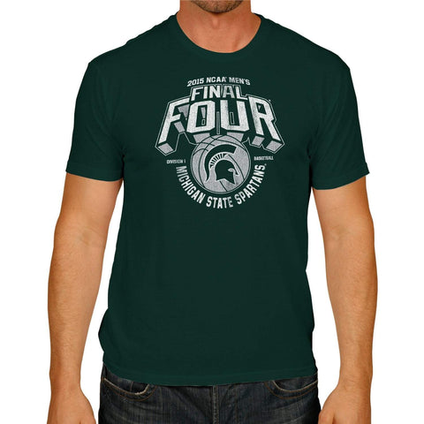 Michigan State Spartans 2015 Indianapolis Final Four Spartan Logo Green T-Shirt - Sporting Up
