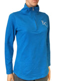 Kansas City Royals SAAG Women Cobalt 1/4 Zip Pullover Lightweight Jacket - Sporting Up