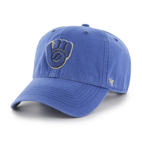 Milwaukee Brewers 47 Brand Montego Blue Stillwater Clean Up Adj Hat Cap - Sporting Up