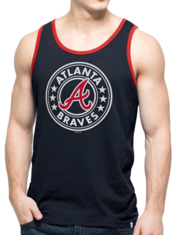 Shop Atlanta Braves 47 Brand Fall Navy All Pro Sleeveless Cotton Tank Top T-Shirt - Sporting Up