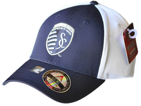 Sporting Kansas City Antigua Navy Performance Technical Fit Phase Mesh Hat Cap - Sporting Up