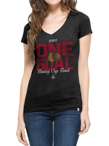 Chicago Blackhawks 2015 NHL Stanley Cup Final 47 Brand Women Scrum T-Shirt - Sporting Up