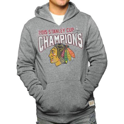 Chicago Blackhawks Retro Brand 2015 Stanley Cup Champions Hoodie Sweatshirt - Sporting Up