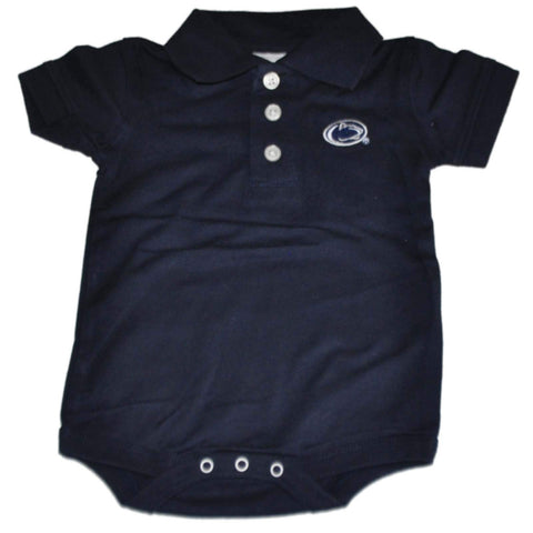 Penn State Nittany Lions Two Feet Ahead Baby Golf Polo Navy One Piece Outfit - Sporting Up
