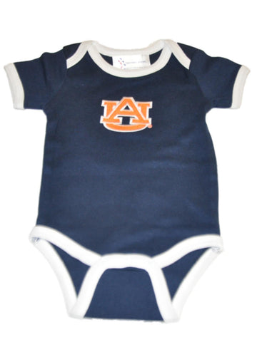 Auburn Tigers TFA Infant Baby Lap Shoulder Ringer Romper One Piece Outfit - Sporting Up