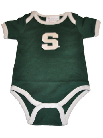 Michigan State Spartans TFA Infant Baby Lap Shoulder Ringer Romper Outfit - Sporting Up