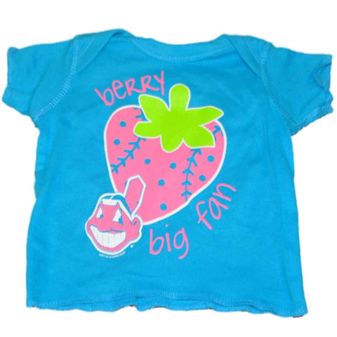 Cleveland Indians SAAG Infant Girls Teal Berry Big Fan Soft Cotton T-Shirt - Sporting Up