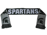 Michigan State Spartans FC Green Reversible Split Logo Acrylic Knit Winter Scarf - Sporting Up