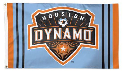 Shop Houston Dynamo WinCraft Orange & Light Blue Deluxe Indoor Outdoor Flag (3' x 5') - Sporting Up
