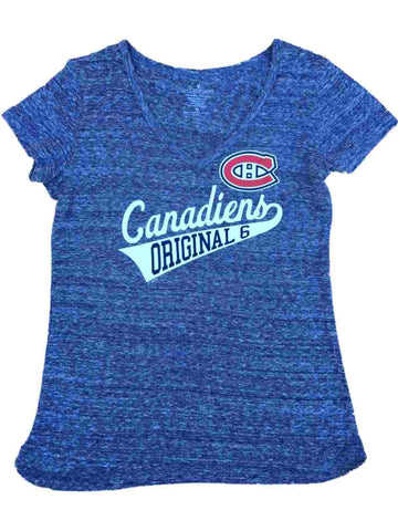 Shop Montreal Canadiens SAAG Women Navy Lightweight Short Sleeve V-Neck T-Shirt - Sporting Up