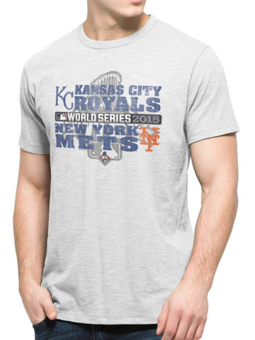 Shop New York Mets Kansas City Royals 47 Brand 2015 World Series Scrum T-Shirt - Sporting Up