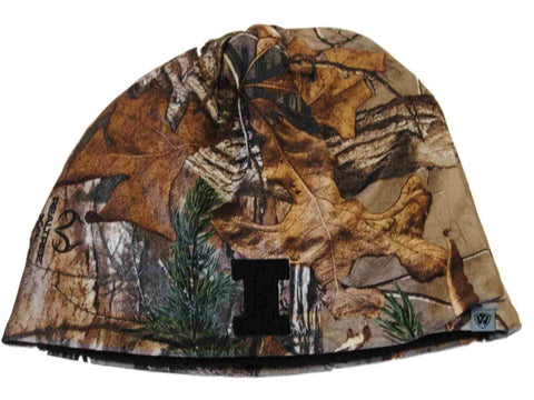 Illinois Fighting Illini TOW Camo Brown Trap 1 Reversible Knit Beanie Hat Cap - Sporting Up