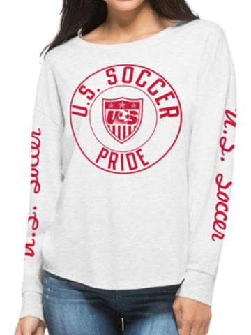 Shop USA United States Soccer Team 47 Brand Women Gray Oversized Cara T-Shirt - Sporting Up