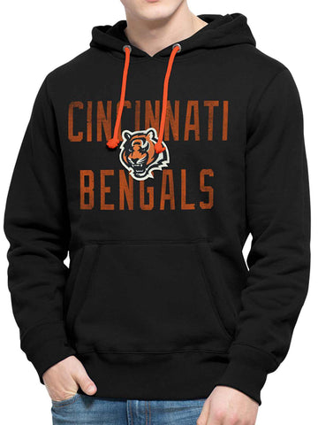 Shop Cincinnati Bengals 47 Brand Black Cross-Check Pullover Hoodie Sweatshirt - Sporting Up