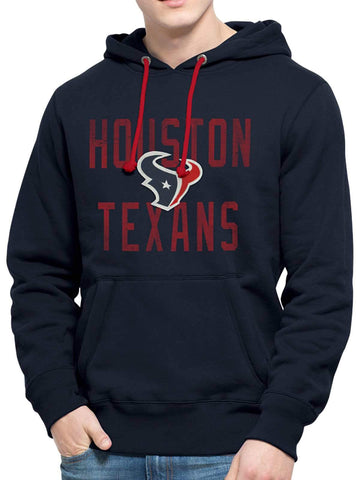 Shop Houston Texans 47 Brand Navy Cross-Check Pullover Hoodie Sweatshirt - Sporting Up