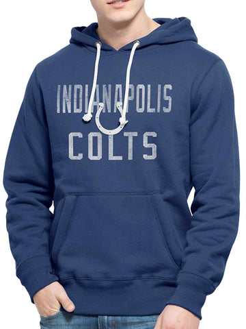 Indianapolis Colts 47 Brand Blue Cross-Check Pullover Hoodie Sweatshirt - Sporting Up
